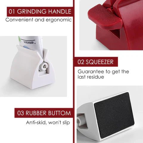 đ Premium Manual Toothpaste Squeeze âReusable Rolling Tube Dispenser for Bathroom Cosmetic Use